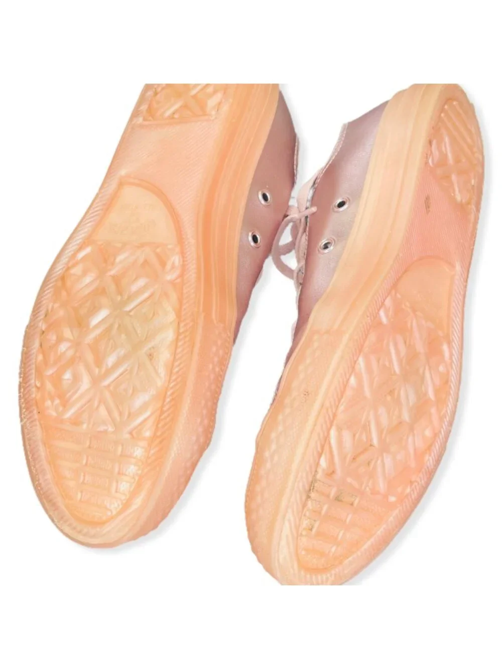 Converse All Star Girls Pink Metallic Low Top Lace Up Sneakers Shoes 5